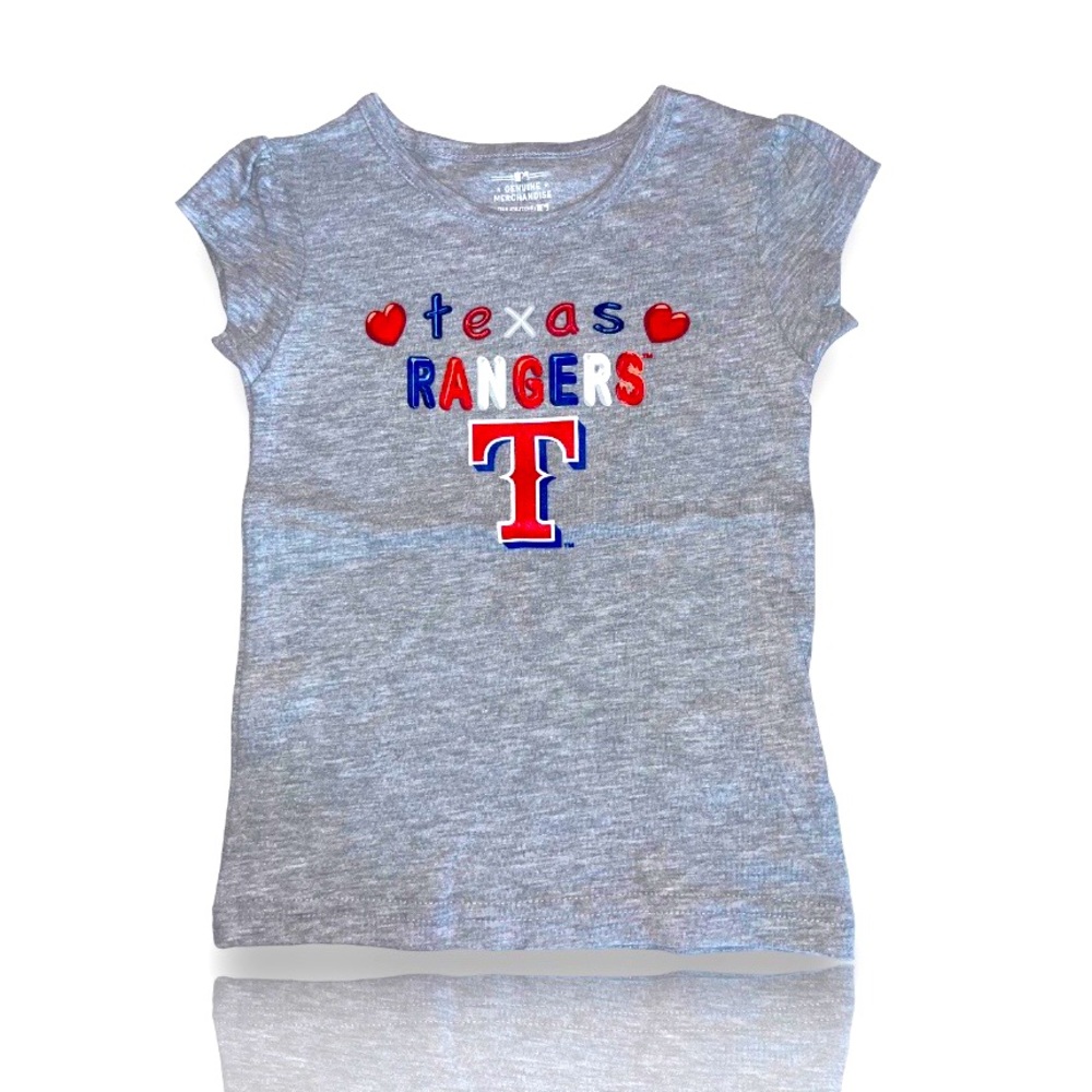 Genuine Merchandise girls toddler Texas Rangers T Shirt grey short sleeve new